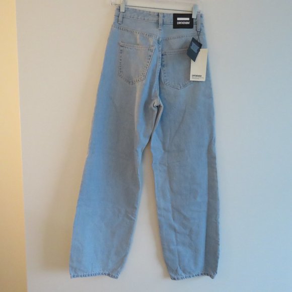 DR. DENIM Donna Pebble Superlight Retro High Rise Wide Leg Jeans - Size 24 - Picture 13 of 15
